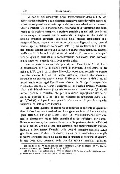 Folia medica periodico trimensile di patologia e clinica medica