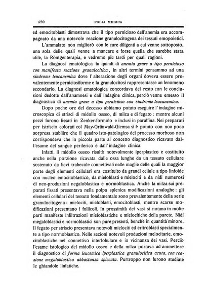 Folia medica periodico trimensile di patologia e clinica medica