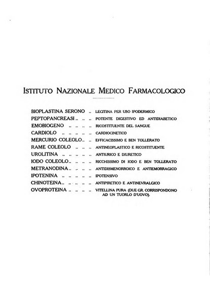 Folia medica periodico trimensile di patologia e clinica medica