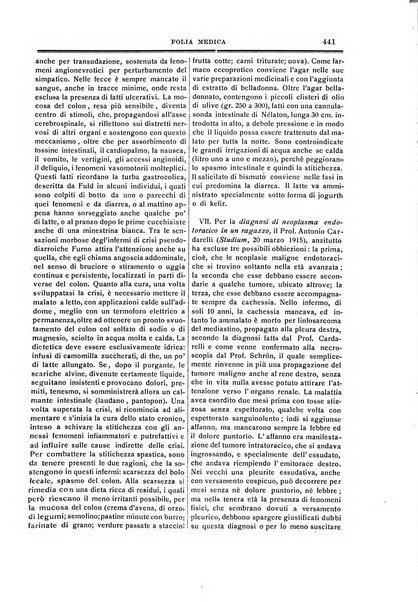 Folia medica periodico trimensile di patologia e clinica medica