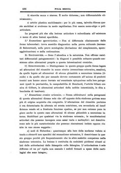 Folia medica periodico trimensile di patologia e clinica medica