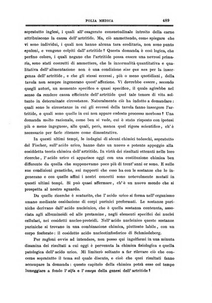 Folia medica periodico trimensile di patologia e clinica medica