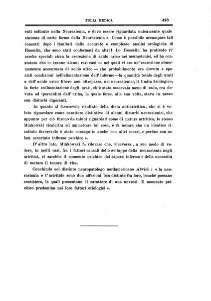 Folia medica periodico trimensile di patologia e clinica medica