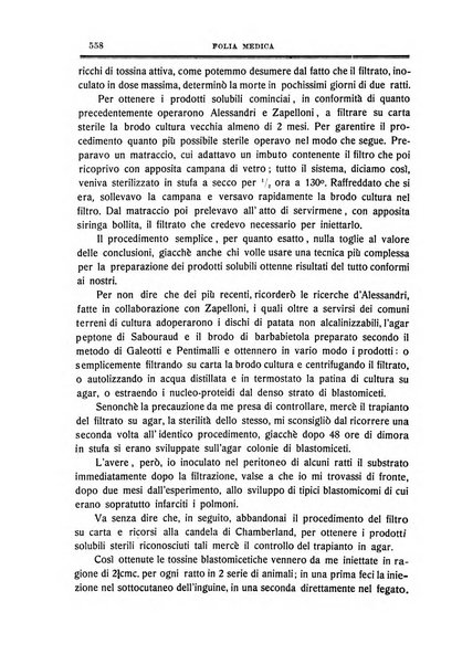 Folia medica periodico trimensile di patologia e clinica medica