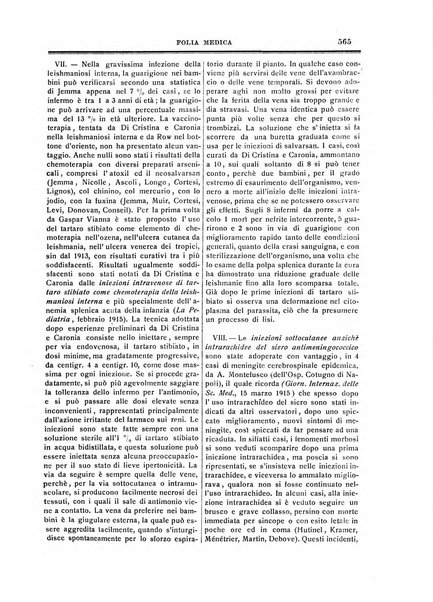 Folia medica periodico trimensile di patologia e clinica medica