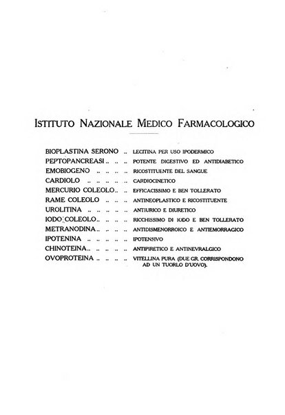 Folia medica periodico trimensile di patologia e clinica medica