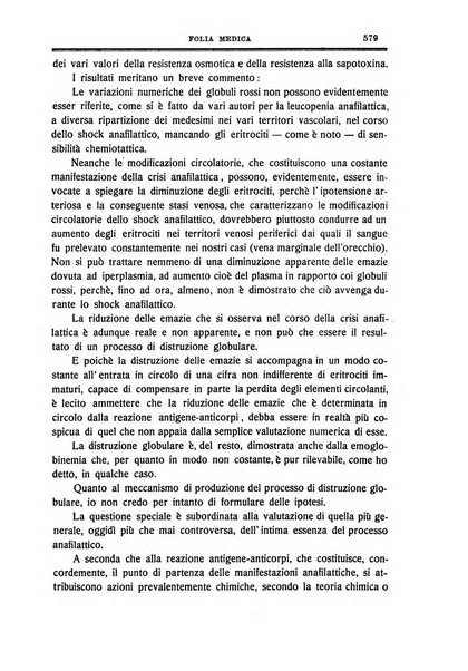 Folia medica periodico trimensile di patologia e clinica medica