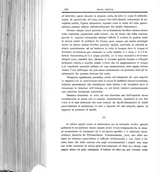 Folia medica periodico trimensile di patologia e clinica medica