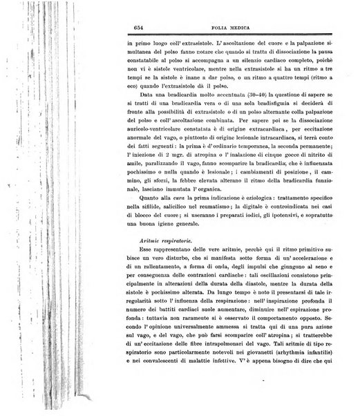 Folia medica periodico trimensile di patologia e clinica medica