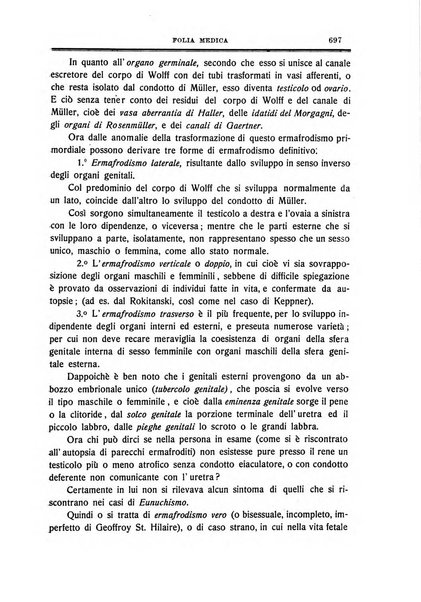 Folia medica periodico trimensile di patologia e clinica medica