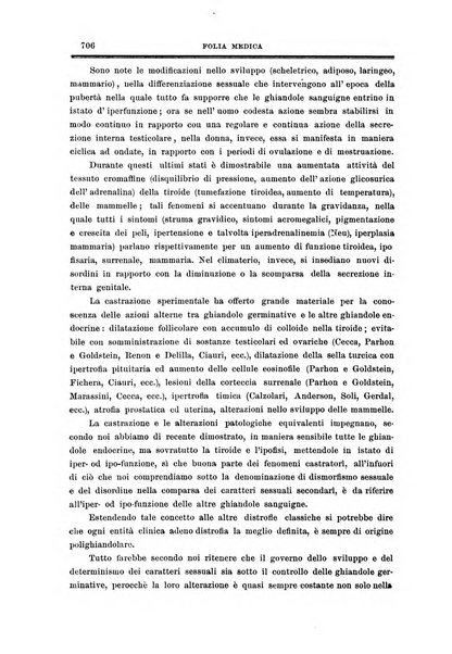 Folia medica periodico trimensile di patologia e clinica medica