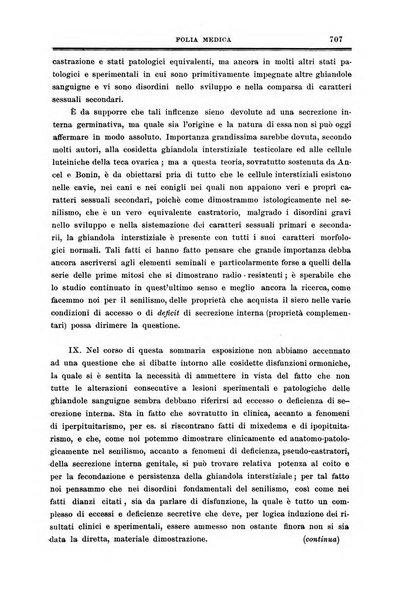 Folia medica periodico trimensile di patologia e clinica medica