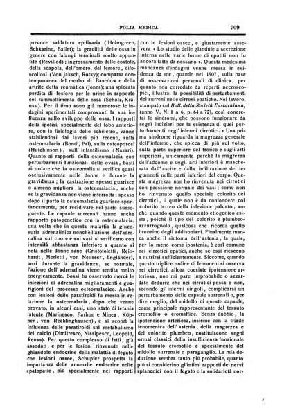 Folia medica periodico trimensile di patologia e clinica medica