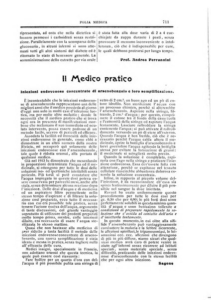 Folia medica periodico trimensile di patologia e clinica medica