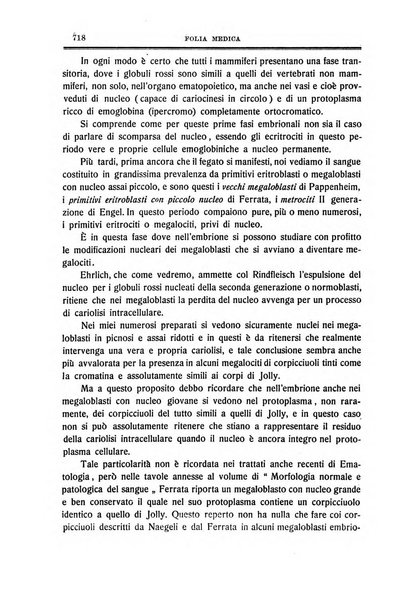 Folia medica periodico trimensile di patologia e clinica medica