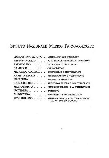 Folia medica periodico trimensile di patologia e clinica medica