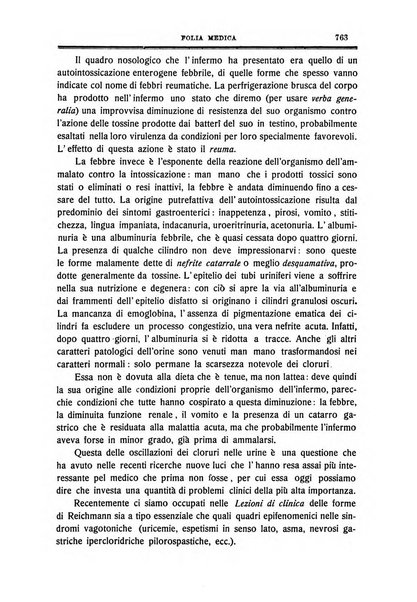 Folia medica periodico trimensile di patologia e clinica medica