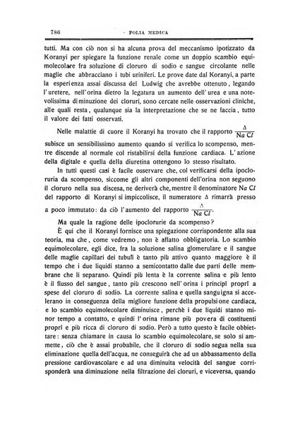 Folia medica periodico trimensile di patologia e clinica medica