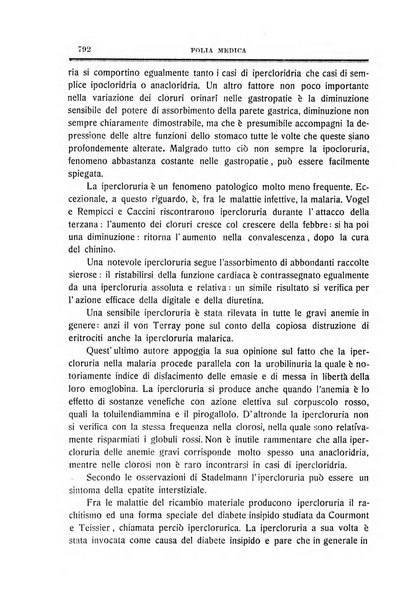 Folia medica periodico trimensile di patologia e clinica medica