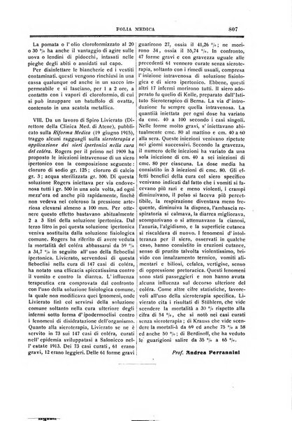 Folia medica periodico trimensile di patologia e clinica medica