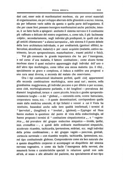 Folia medica periodico trimensile di patologia e clinica medica