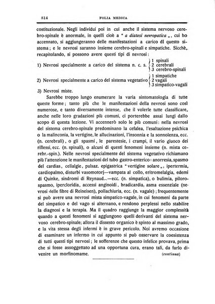 Folia medica periodico trimensile di patologia e clinica medica