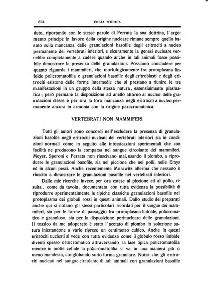 Folia medica periodico trimensile di patologia e clinica medica