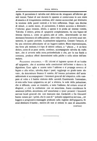 Folia medica periodico trimensile di patologia e clinica medica