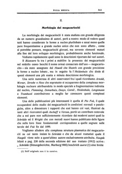 Folia medica periodico trimensile di patologia e clinica medica