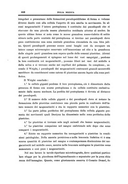 Folia medica periodico trimensile di patologia e clinica medica