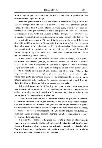 Folia medica periodico trimensile di patologia e clinica medica