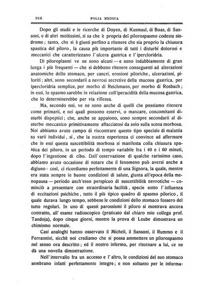 Folia medica periodico trimensile di patologia e clinica medica