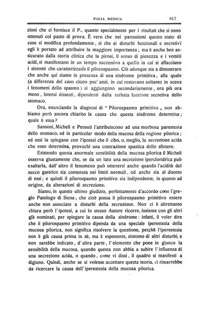 Folia medica periodico trimensile di patologia e clinica medica