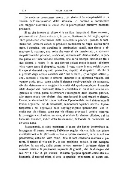 Folia medica periodico trimensile di patologia e clinica medica