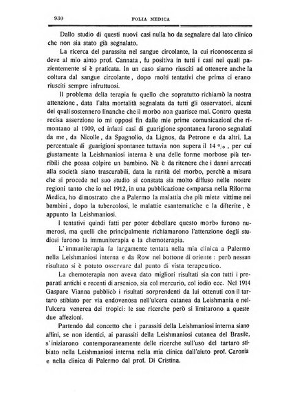 Folia medica periodico trimensile di patologia e clinica medica