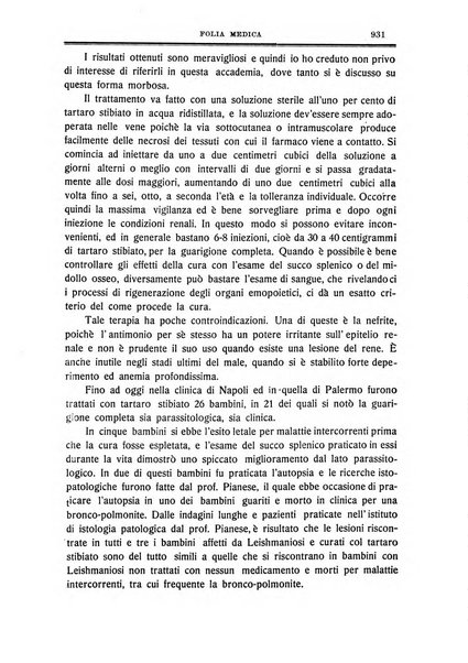 Folia medica periodico trimensile di patologia e clinica medica