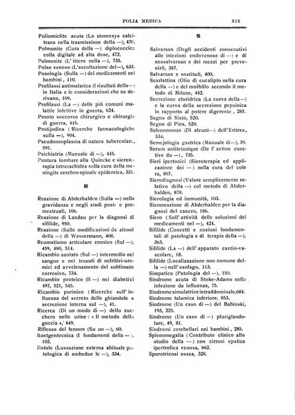 Folia medica periodico trimensile di patologia e clinica medica