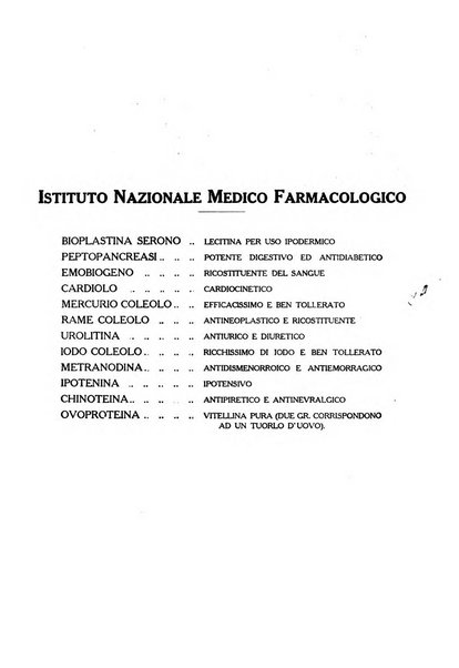 Folia medica periodico trimensile di patologia e clinica medica