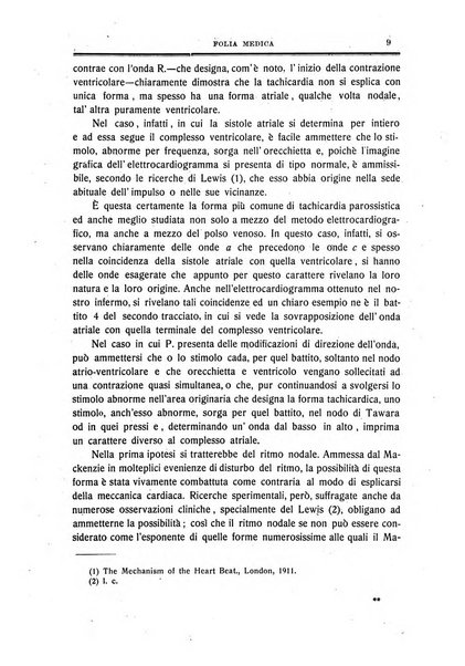 Folia medica periodico trimensile di patologia e clinica medica