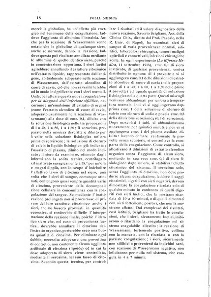 Folia medica periodico trimensile di patologia e clinica medica