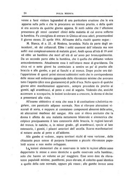 Folia medica periodico trimensile di patologia e clinica medica