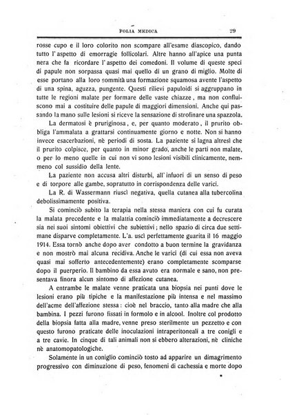 Folia medica periodico trimensile di patologia e clinica medica