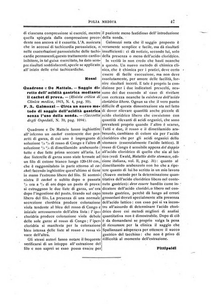 Folia medica periodico trimensile di patologia e clinica medica