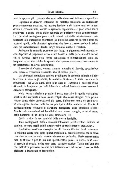 Folia medica periodico trimensile di patologia e clinica medica