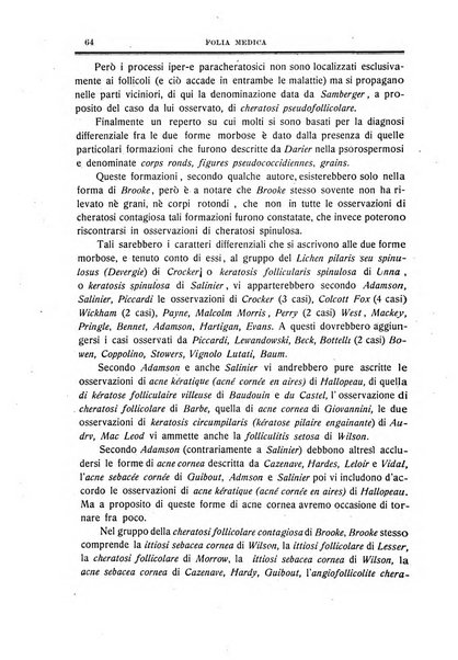 Folia medica periodico trimensile di patologia e clinica medica