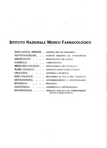 Folia medica periodico trimensile di patologia e clinica medica