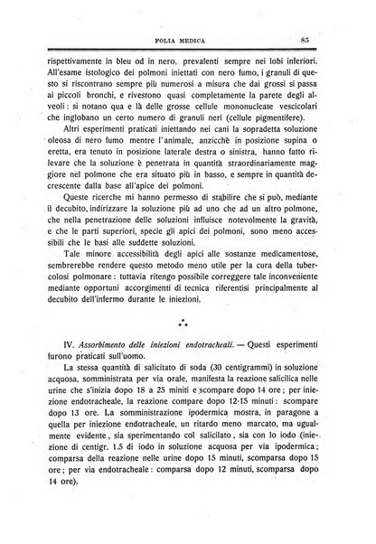 Folia medica periodico trimensile di patologia e clinica medica