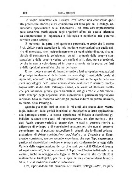 Folia medica periodico trimensile di patologia e clinica medica