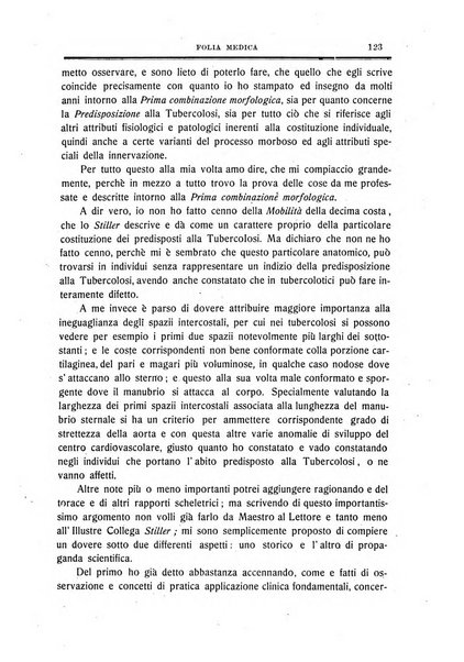 Folia medica periodico trimensile di patologia e clinica medica