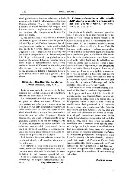 Folia medica periodico trimensile di patologia e clinica medica